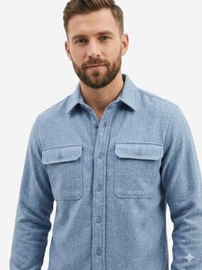H&M Light Blue Casual Button-Down Shirt